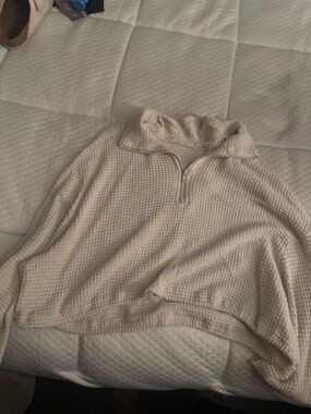 Cream colored quarter zip
